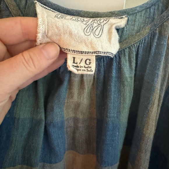 Ace & Jig Blue and Tan Plaid Dress - Picture 2 of 8